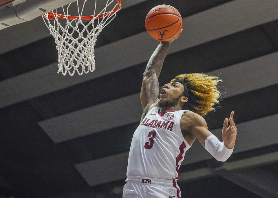 Alabama guard JD Davison goes up for a dunk against Louisiana Tech on Nov. 9. (Marvin Gentry/USA TODAY Sports)