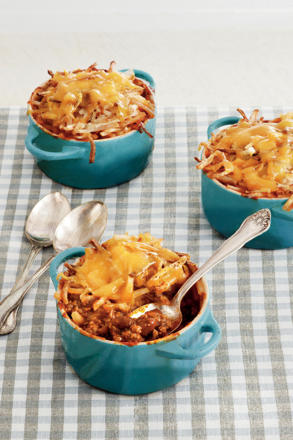 Cheesy Chili Hash Brown Bake