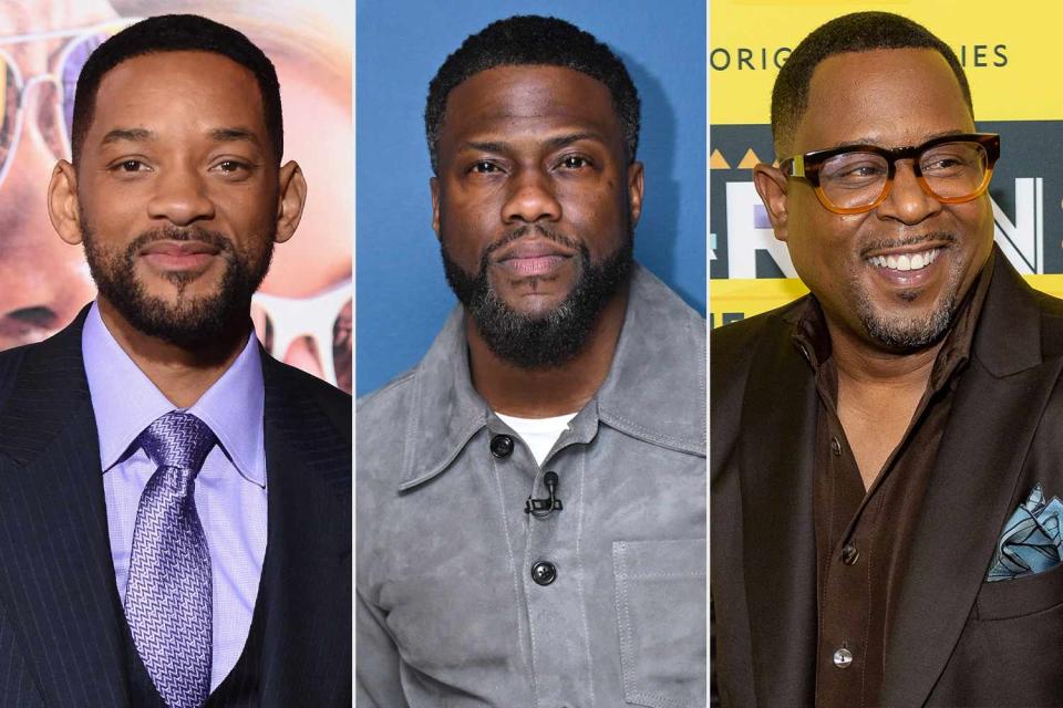 <p>Getty</p> From left: Will Smith, Kevin Hart and Martin Lawrence