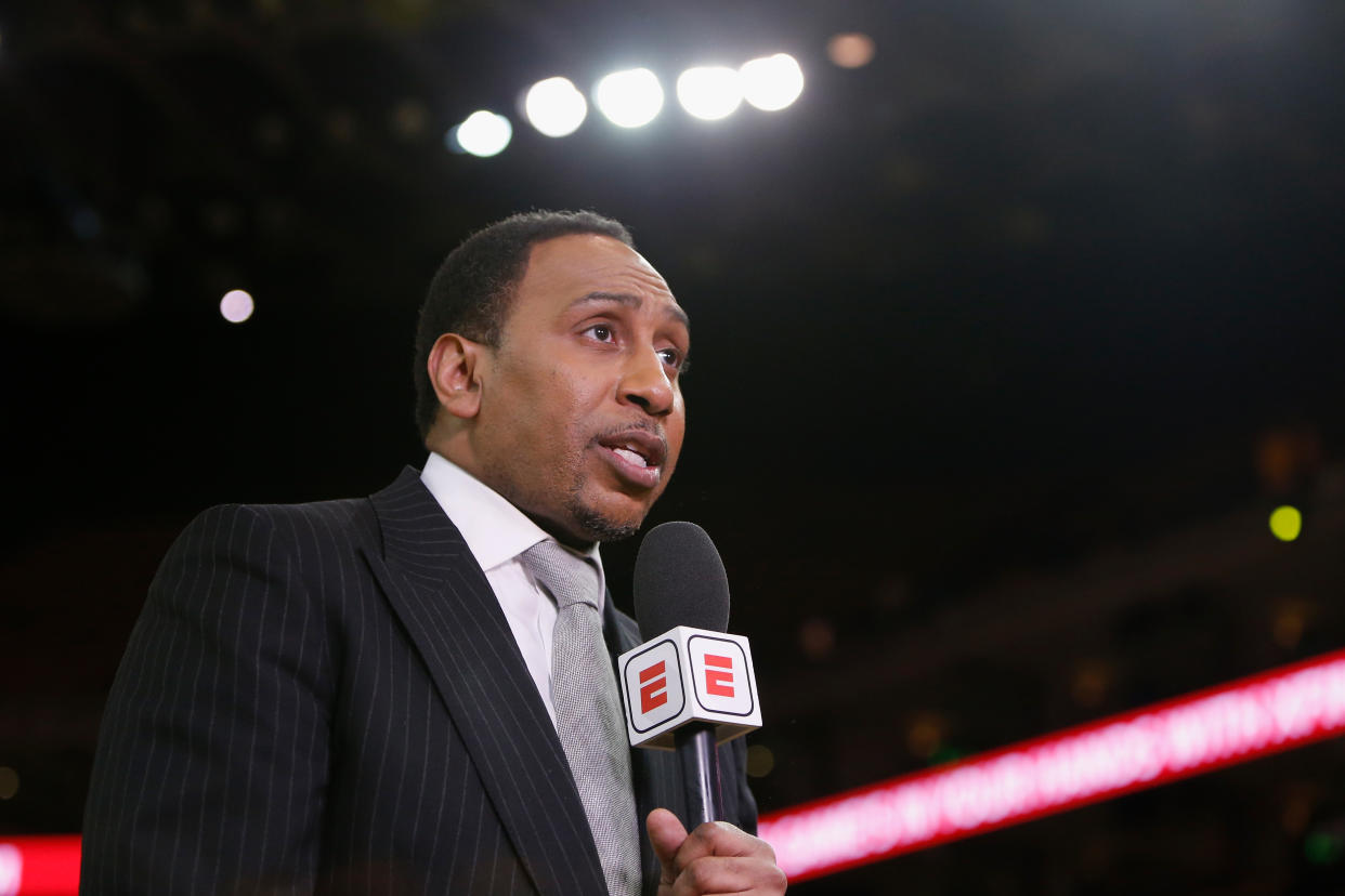 Stephen A. Smith suffered a boxing injury that required surgery. (Photo by Lachlan Cunningham/Getty Images)