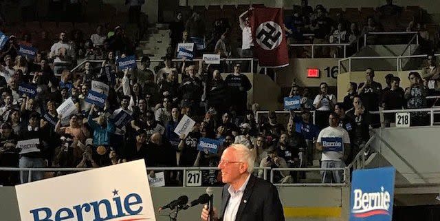 The Nazi Flag Unfurled at a Bernie Sanders Rally Illustrates the Stakes of This Election