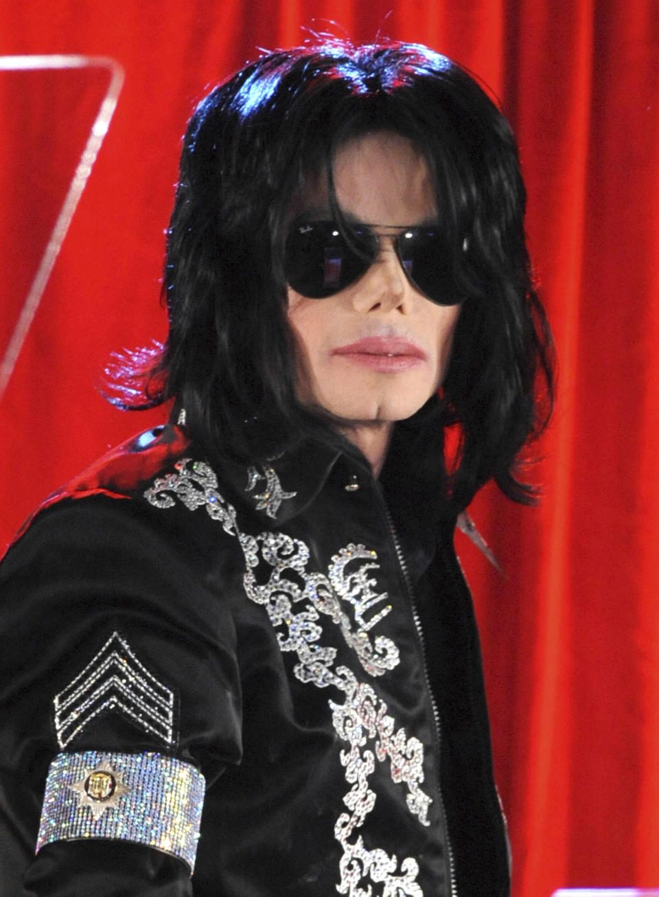 June 25th 2019 - The ten year anniversary of the death of entertainer Michael Jackson. Jackson was born on August 29th 1958 and died on June 25th 2009 at the age of 50. - File Photo by: zz/Suzan/AAD/STAR MAX/IPx 2009 3/5/09 Michael Jackson at a press conference at the O2 Arena announcing plans for his upcoming concert performances in London beginning in July. (London, England, UK)