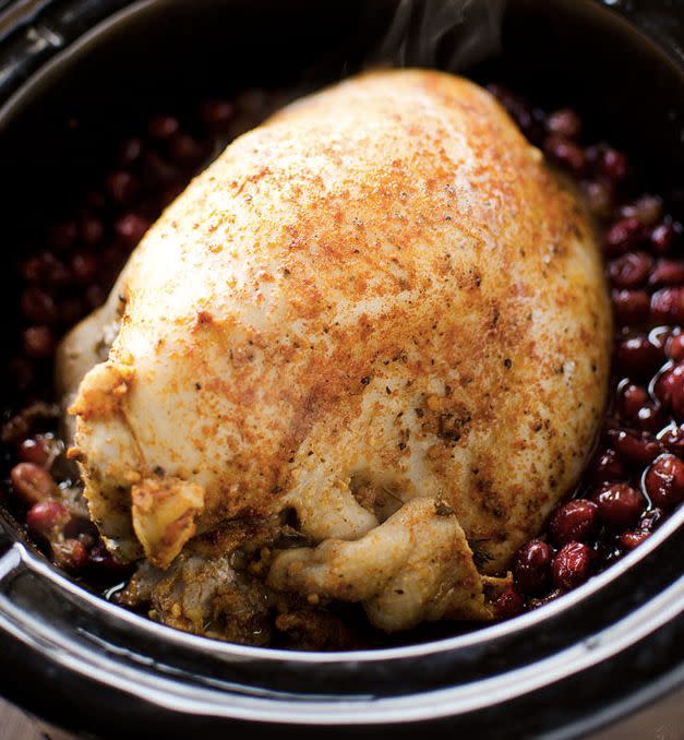 <strong>Get the <a href="http://www.thecreativebite.com/crock-pot-turkey-breast-cranberry-sauce/">Slow Cooker Turkey Breast In Cranberry Sauce recipe</a>&nbsp;from The Creative Bite</strong>