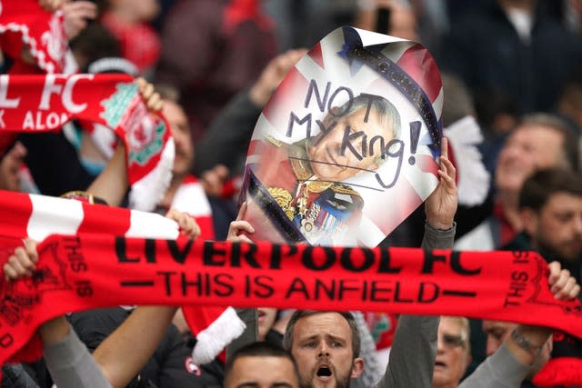 Liverpool supporters boo the national anthem on the day of the King's coronation. While many football fans elsewhere paid tribute to Charles, thousands of Reds supporters made their feelings known before the Kop broke into chants of “Liverpool”. Booing the anthem is not new among Liverpool followers, who have been doing so for years because of a long-standing resentment of the establishment due to Government attitudes towards the city dating back to the 1980s