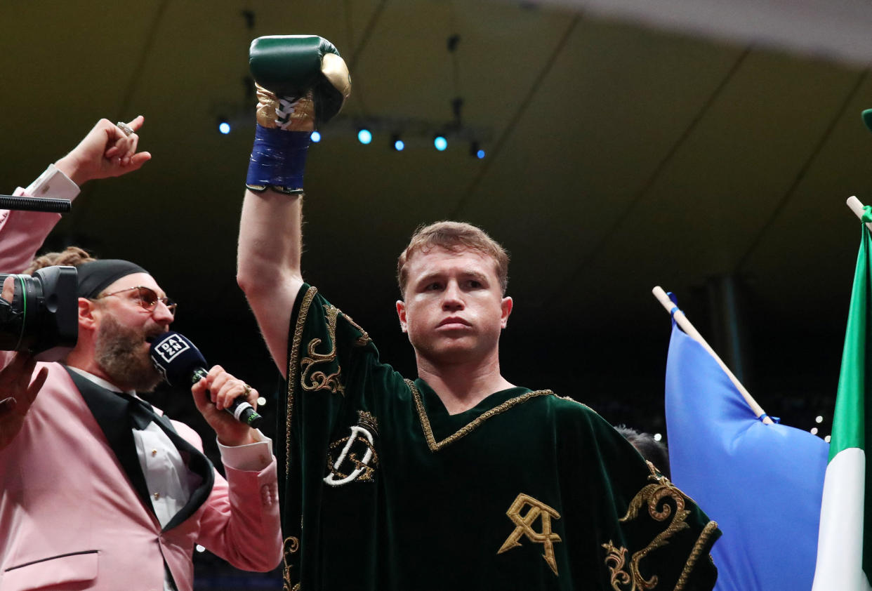 Canelo Álvarez previo a su pelea con John Ryder en mayo pasado. (Reuters/Henry Romero)