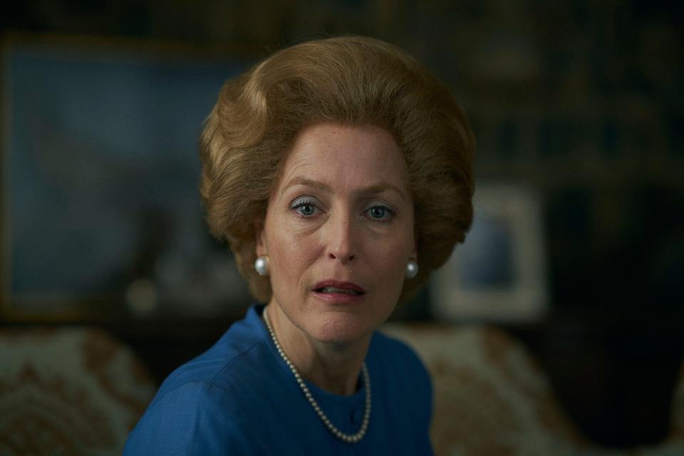 Gillian Anderson as Margaret Thatcher in The Crown -  Netflix 2020, Inc
