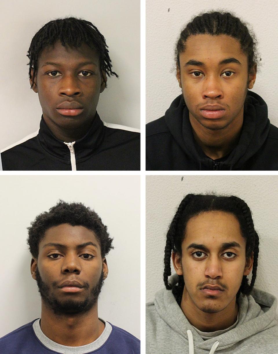 David Ture, Muhammad Jalloh, Vagnei Colubali and Alex Melaku (Metropolitan Police/PA) (PA Wire)