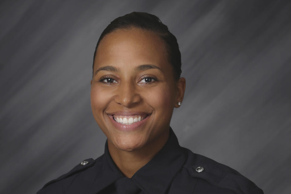 FILE - This June 14, 2018, photo provided by the Indianapolis Police Department shows Indianapolis Police Officer Breann Leath. A man charged with fatally shooting Leath when she responded to a domestic violence call in 2020 will be allowed to seek insanity as a defense as he tries to avoid the death penalty, according to a ruling Friday, June 2, 2023. (Indianapolis Police Department via AP, File)