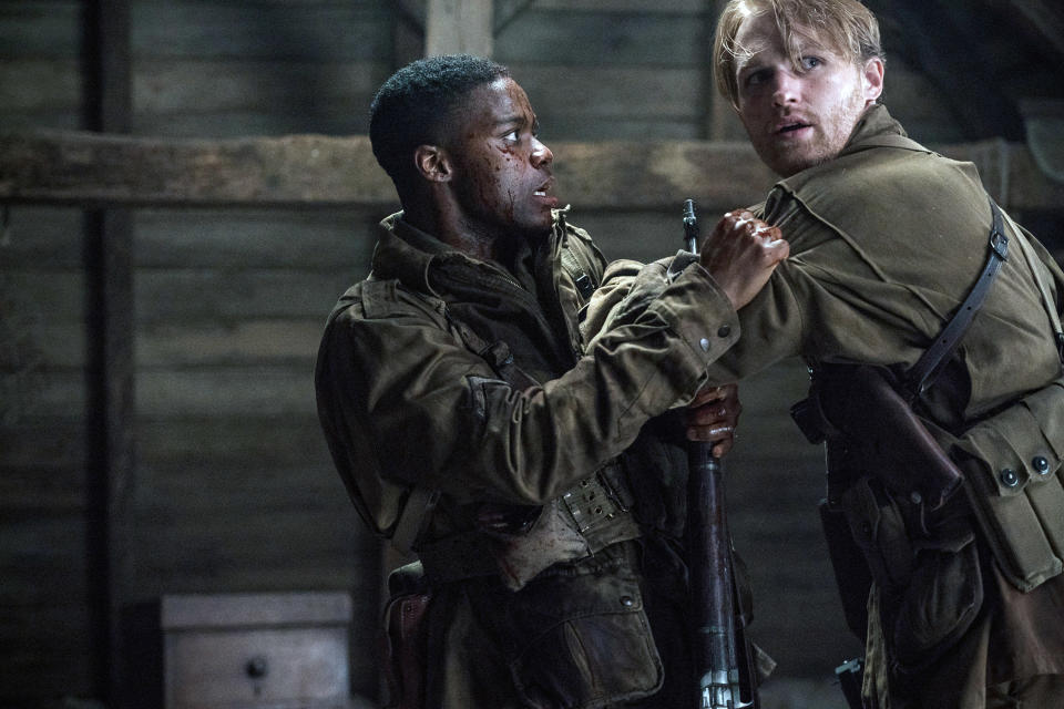 Jovan Adepo and Wyatt Russell in 'Overlord' (Photo: Peter Mountain / Paramount Pictures /Courtesy Everett Collection)