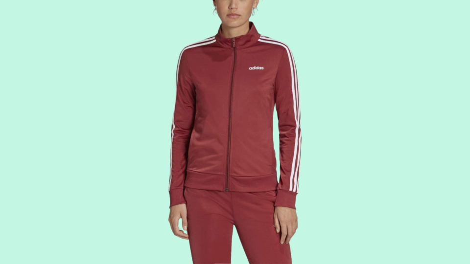 The Adidas Essentials 3-Stripe Track Jacket is a classic, and for good reason.