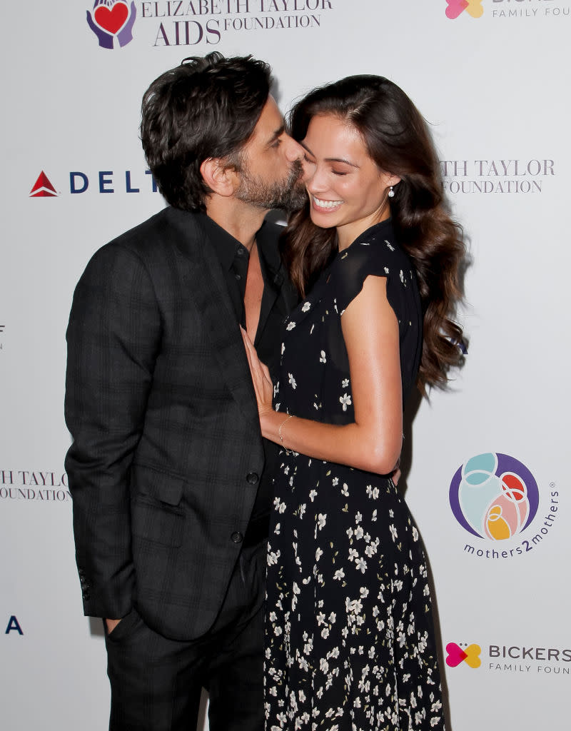 John Stamos and Caitlin McHugh’s goodnight kiss