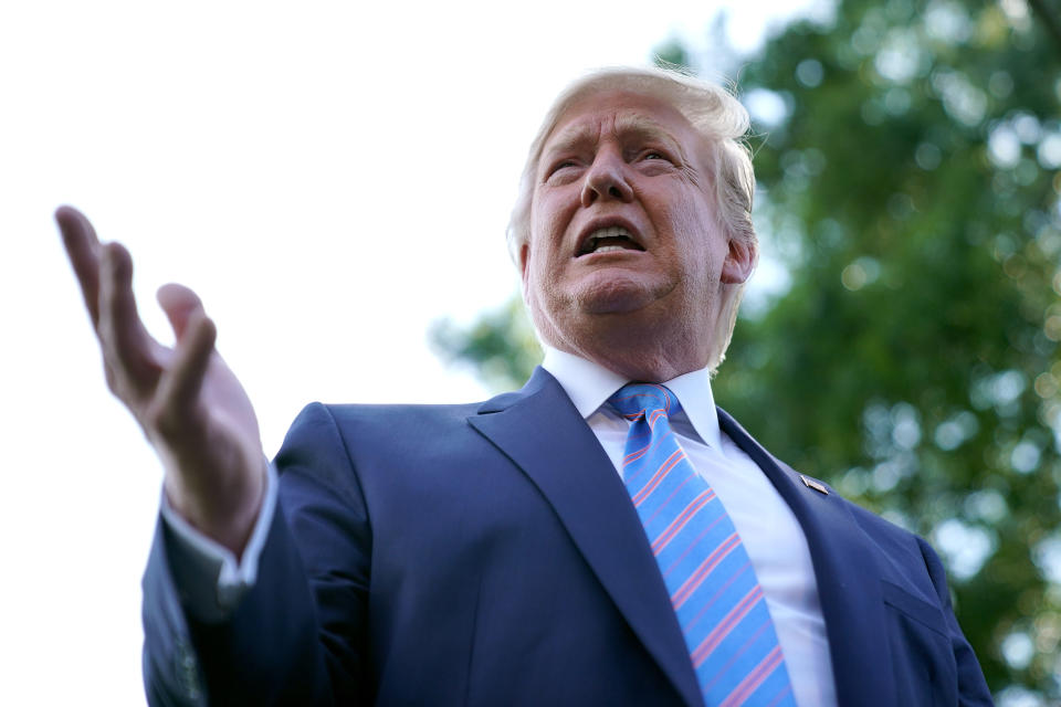 Four fans were escorted from Camden Yards after unveiling a Donald Trump campaign banner at a Baltimore Orioles game. (Getty)