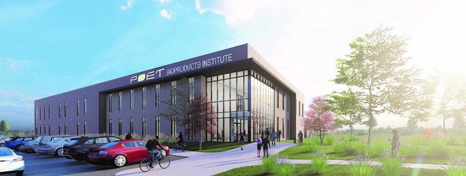 A rendering of the POET Bioproducts Institute at the Research Park at South Dakota State University.