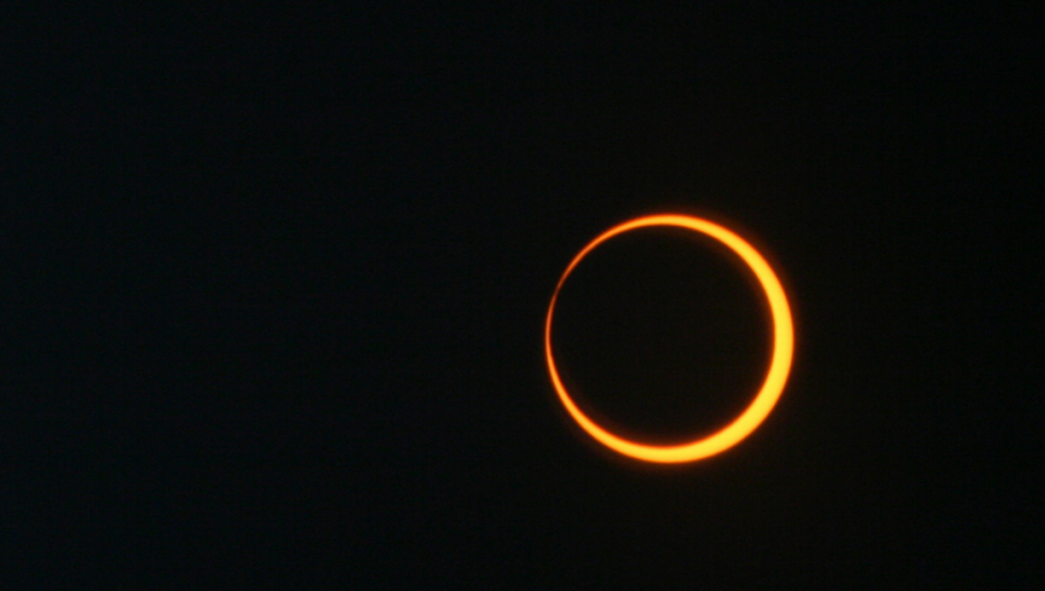 An annular “ring of fire” solar eclipse on May 20, 2012. Oct. 14, 2023, will be the first annular solar eclipse since then, with the moon near its farthest point from Earth and not fully covering the sun.