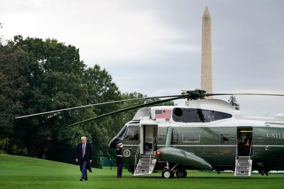 Marine One helicopter, Trump, DC