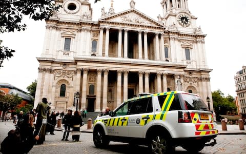 St John Ambulance at St Paul's Cathedral - Credit: Henry Nicholls/SWNS