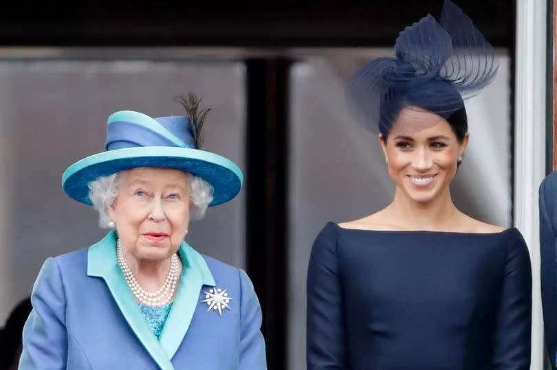 Queen Elizabeth II and Meghan, Duchess of Sussex.