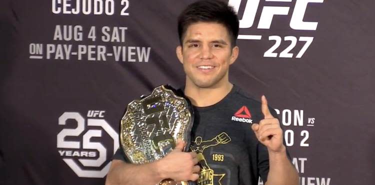 Henry Cejudo UFC 227 post-fight with belt