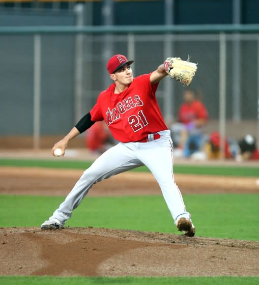 Angels prospect Chris Rodriguez - Los Angeles Angels 2019 spring training (Bill Mitchell / billmitchell-baseball.com)