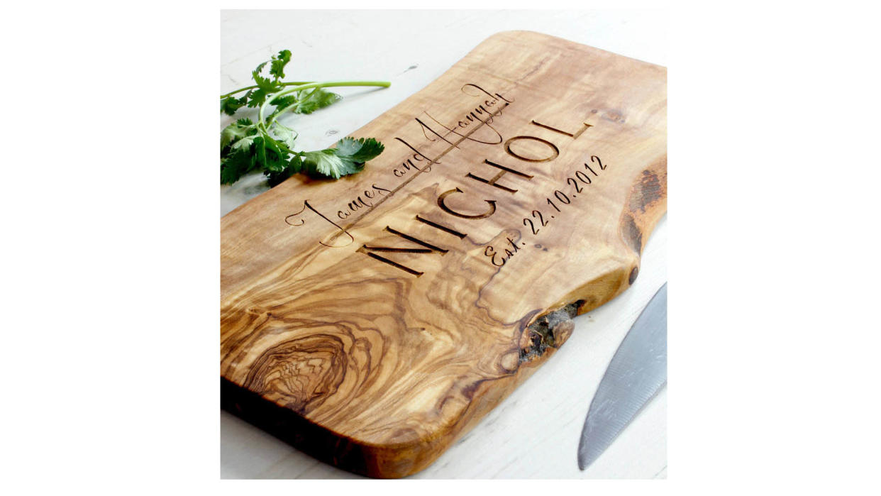 Personalised Olive Wood Chopping/Cheese Board