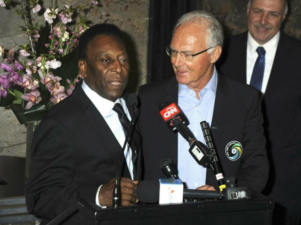 Pelé (l.) und Franz Beckenbauer in New York vor einigen Jahren (Bild: imago/Future Image)