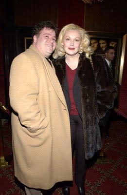 Cathy Moriarty and husband at the New York premiere of Miramax's Gangs of New York