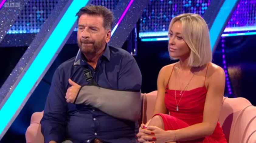 Nick Knowles and Luba Mushtuk on Strictly's It Takes Two. (BBC screengrab)