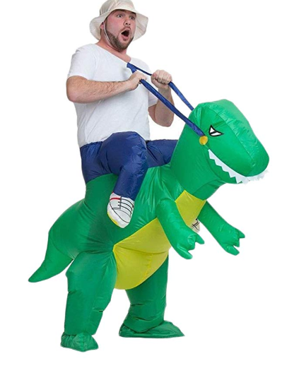 Inflatable Dinosaur Riding T-REX Costume