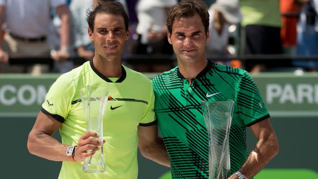 Nadal and Federer. Image: Getty