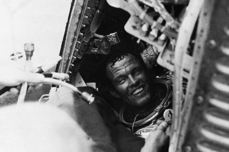 On May 15, 1963, U.S. astronaut Gordon Cooper was launched into space atop an Atlas rocket in the final Mercury flight. He completed 22 orbits. File Photo courtesy of NASA