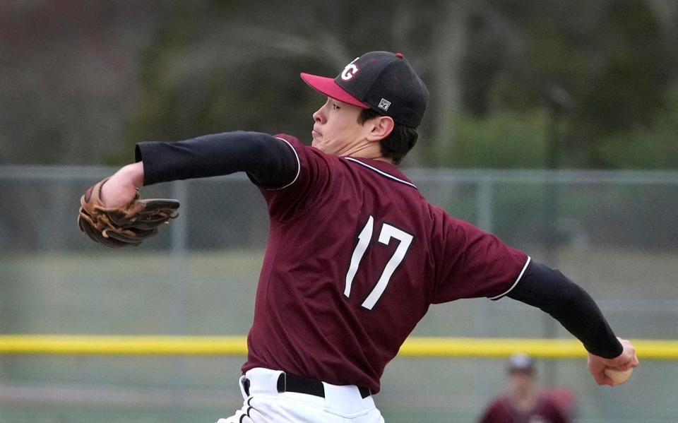 East Greenwich pitcher Anders Nelson tossed six strong innings against Chariho on Wednesday.