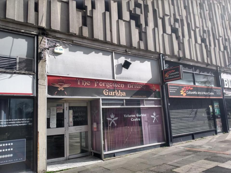 Reading Chronicle: The Forgotten British Gurkha Association meeting place at Broad Street Mall along Queens Walk in Reading town centre. Credit: James Aldridge, Local Democracy Reporting Service