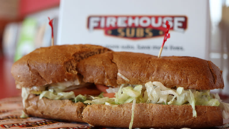 Sub with firehouse logo