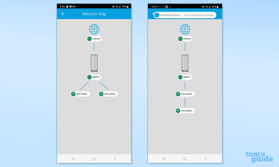 Netgear Orbi RBE973 app screenshot