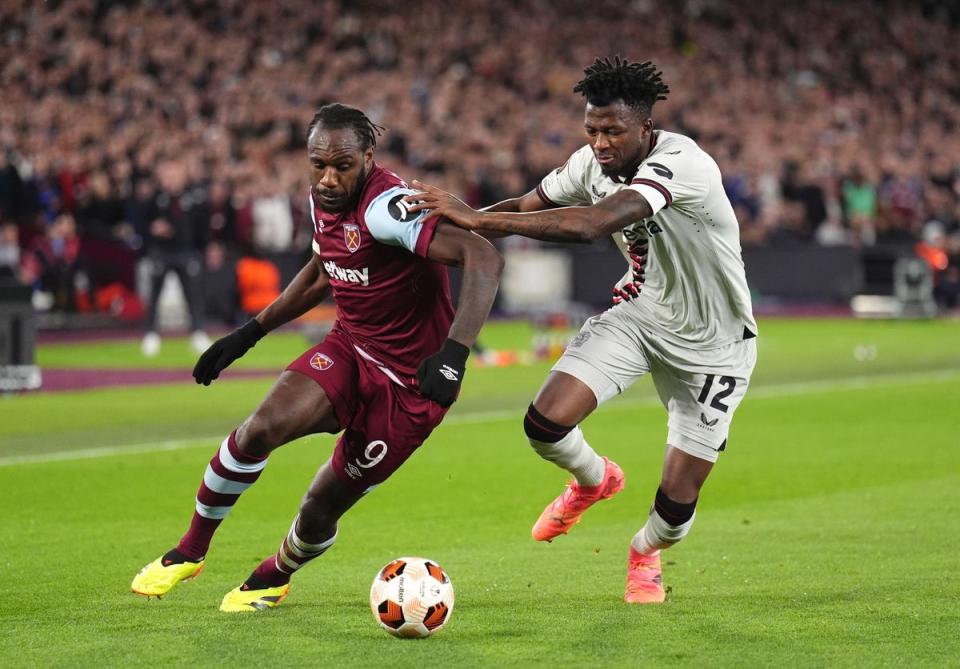 Michail Antonio gave West Ham hope with a first-half goal (John Walton/PA Wire)