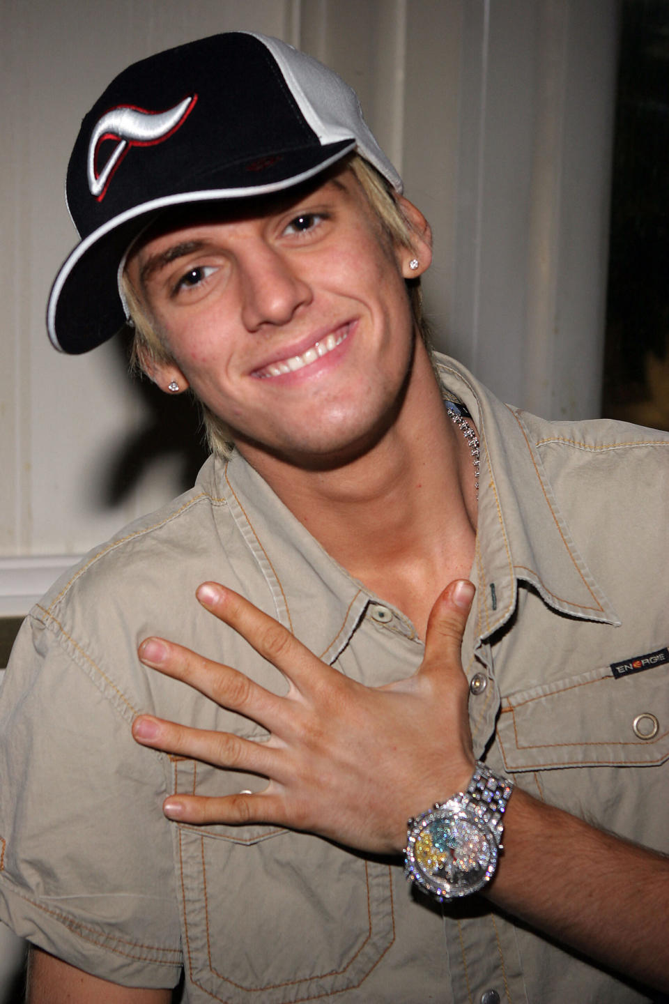 Aaron Carter at "The Lizzie McGuire Movie" premiere