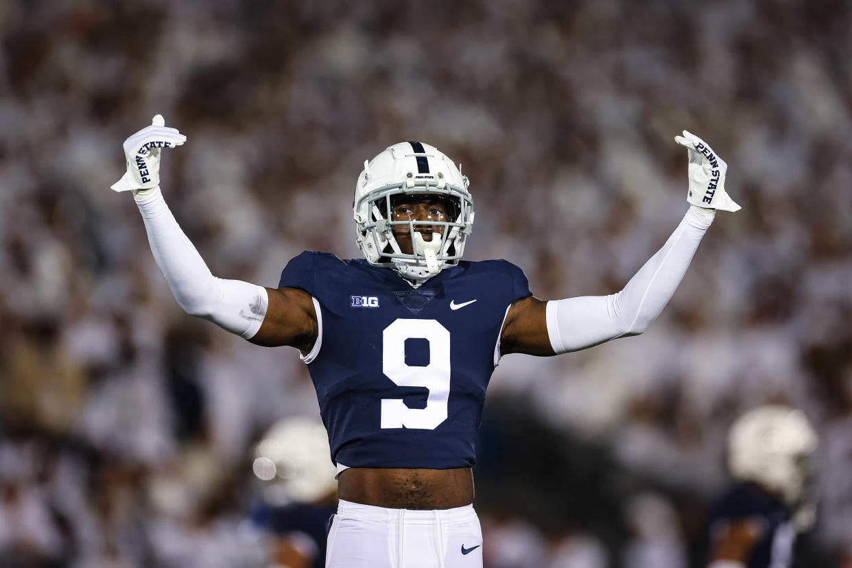 Penn State's Joey Porter Jr. is one of the draft's top defensive backs. (Photo by Scott Taetsch/Getty Images)