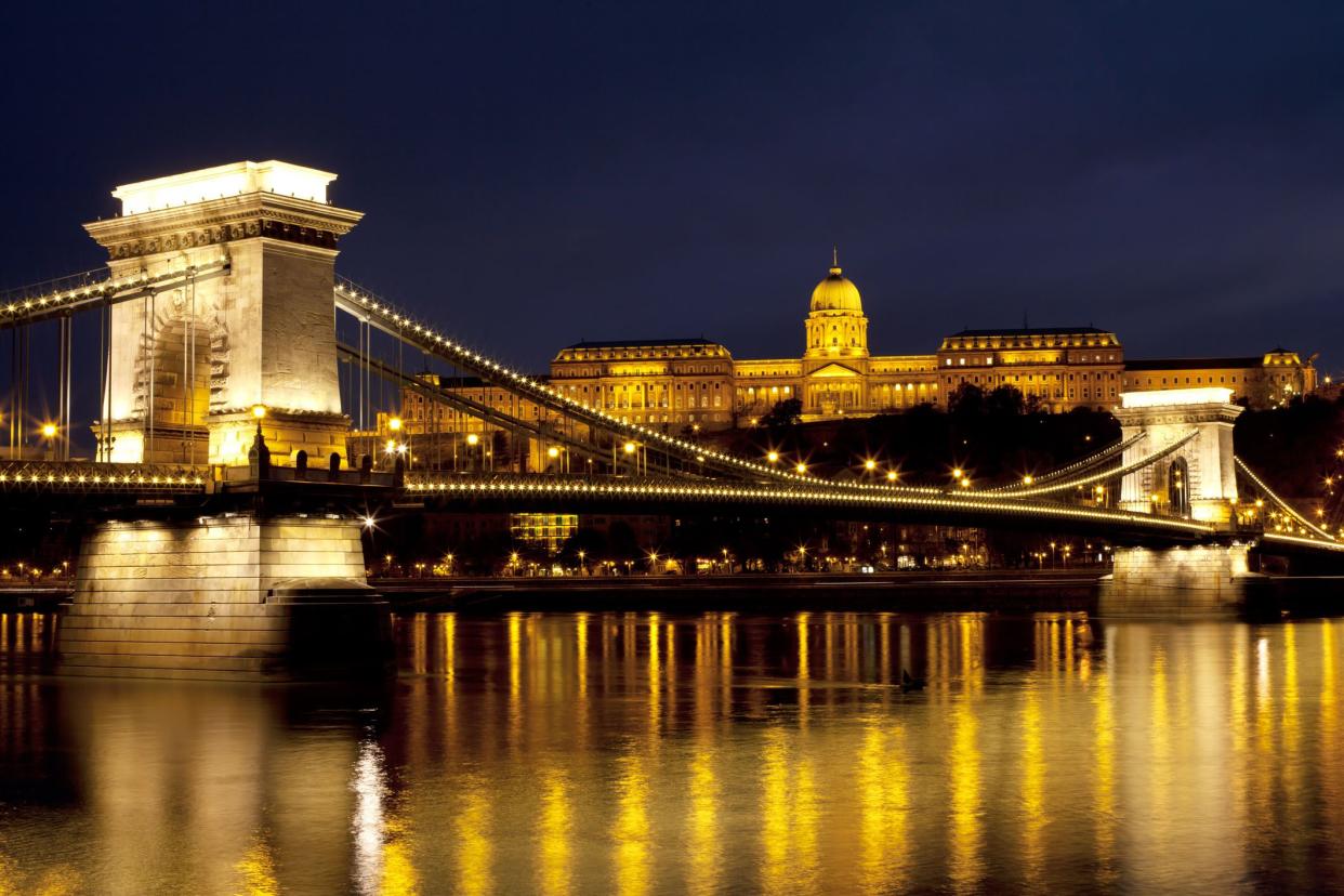 budapest chain bridge and castle