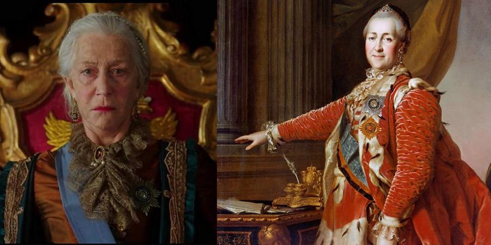 Helen Mirren and Catherine the Great