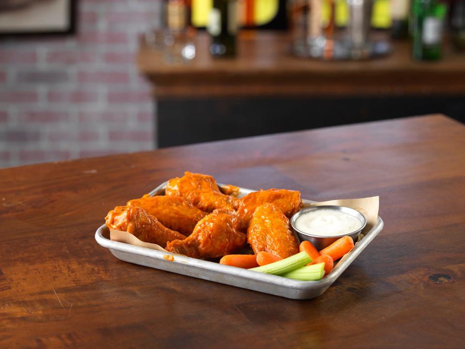 A plate of wings from Buffalo Wild Wings.