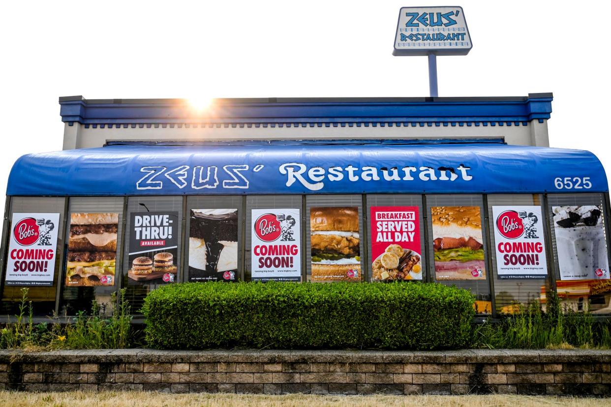 Signs of a Big Boy restaurant are in the windows of the former Zeus' Coney Island on Wednesday, June 28, 2023, on south Pennsylvania Avenue in Lansing.