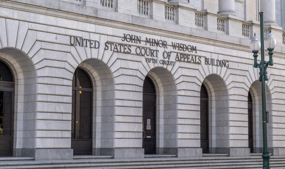 Fifth Circuit Court of Appeals courthouse in downtown New Orleans, Louisiana.