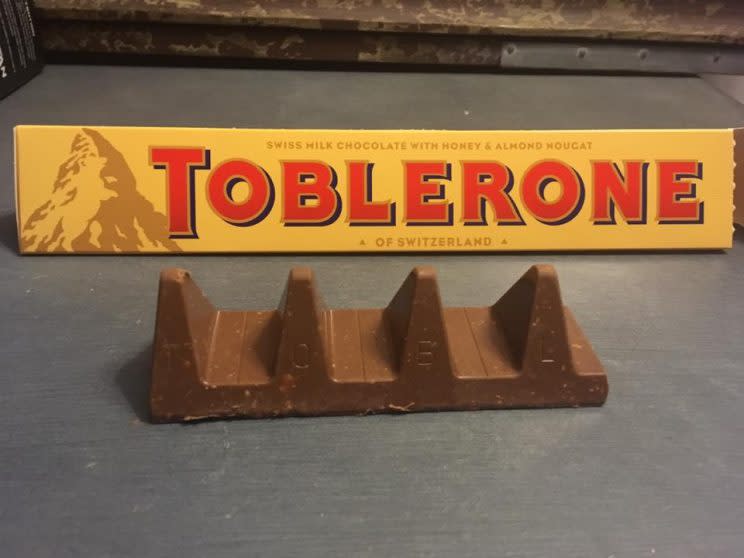 The newly resized Toblerone - not very inspiring