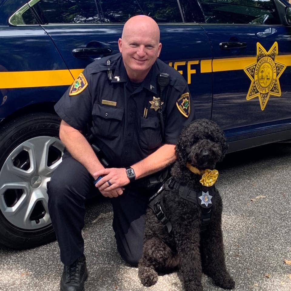 Greenville County Sheriff's Office Deputy Dally K9 and her human partner, Master Deputy J.R. Brown