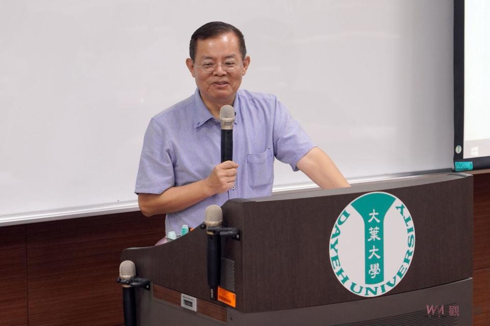 ▲台中市會計師公會理事長黃志堅肯定大葉大學實習生的表現。（圖／記者陳雅芳攝，2023.11.02）