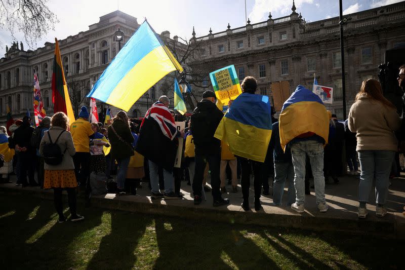 FILE PHOTO: Demonstration in support of Ukraine, in London