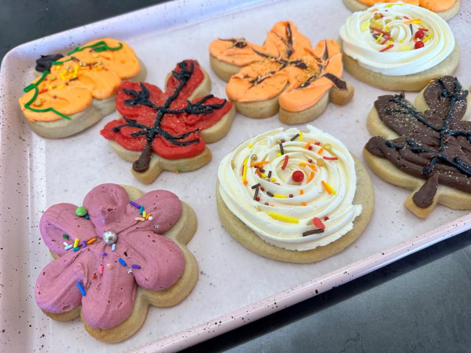 Cut out cookies in a variety of shapes and sizes are available from local Stark County bakeries