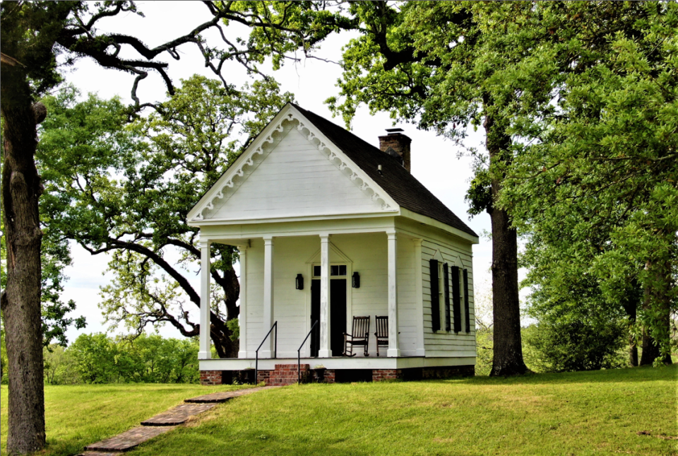 Thornhill Schoolhouse, circa, 1840 is the oldest plantation schoolhouse in Alabama and is featured on the Greene County Tour of Homes