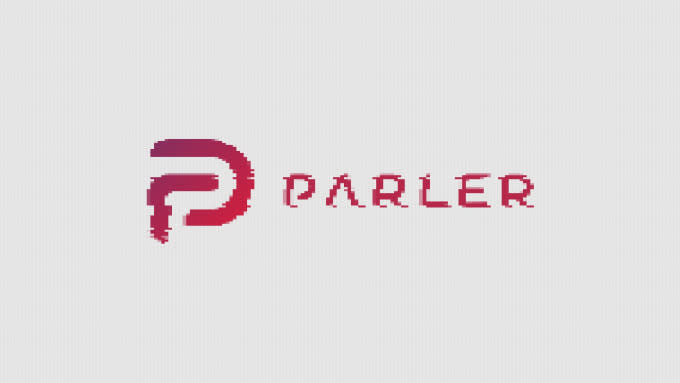 distorted parler logo