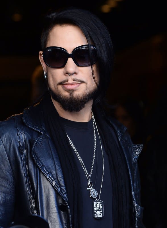 Dave Navarro of the rock band Jane's Addiction waits to be introduced during an unveiling ceremony honoring the group with the 2,509th star on the Hollywood Walk of Fame in Los Angeles in 2013. File Photo by Jim Ruymen/UPI